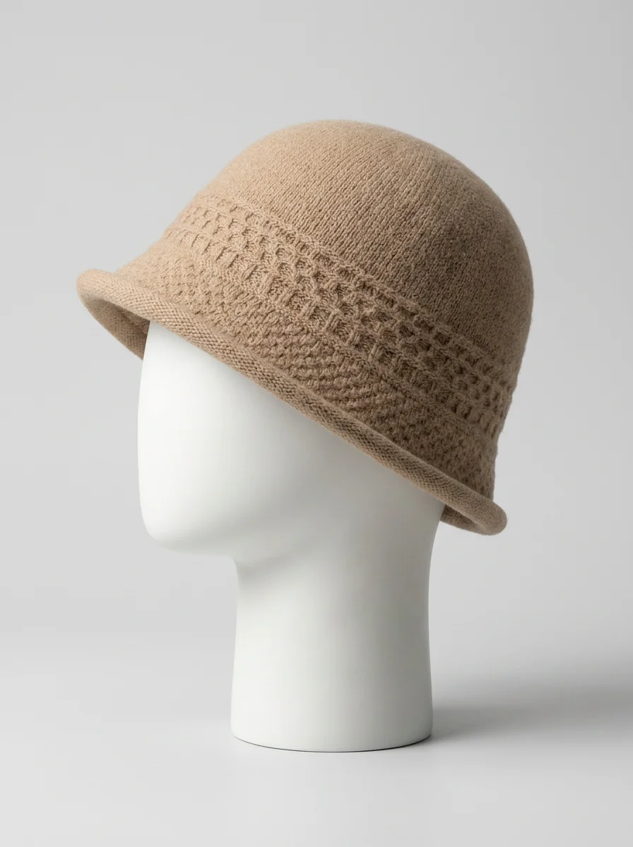 Chapeau cloche laine mélangée ajustable hivernal femme - Vue 3 - Chapeau cloche