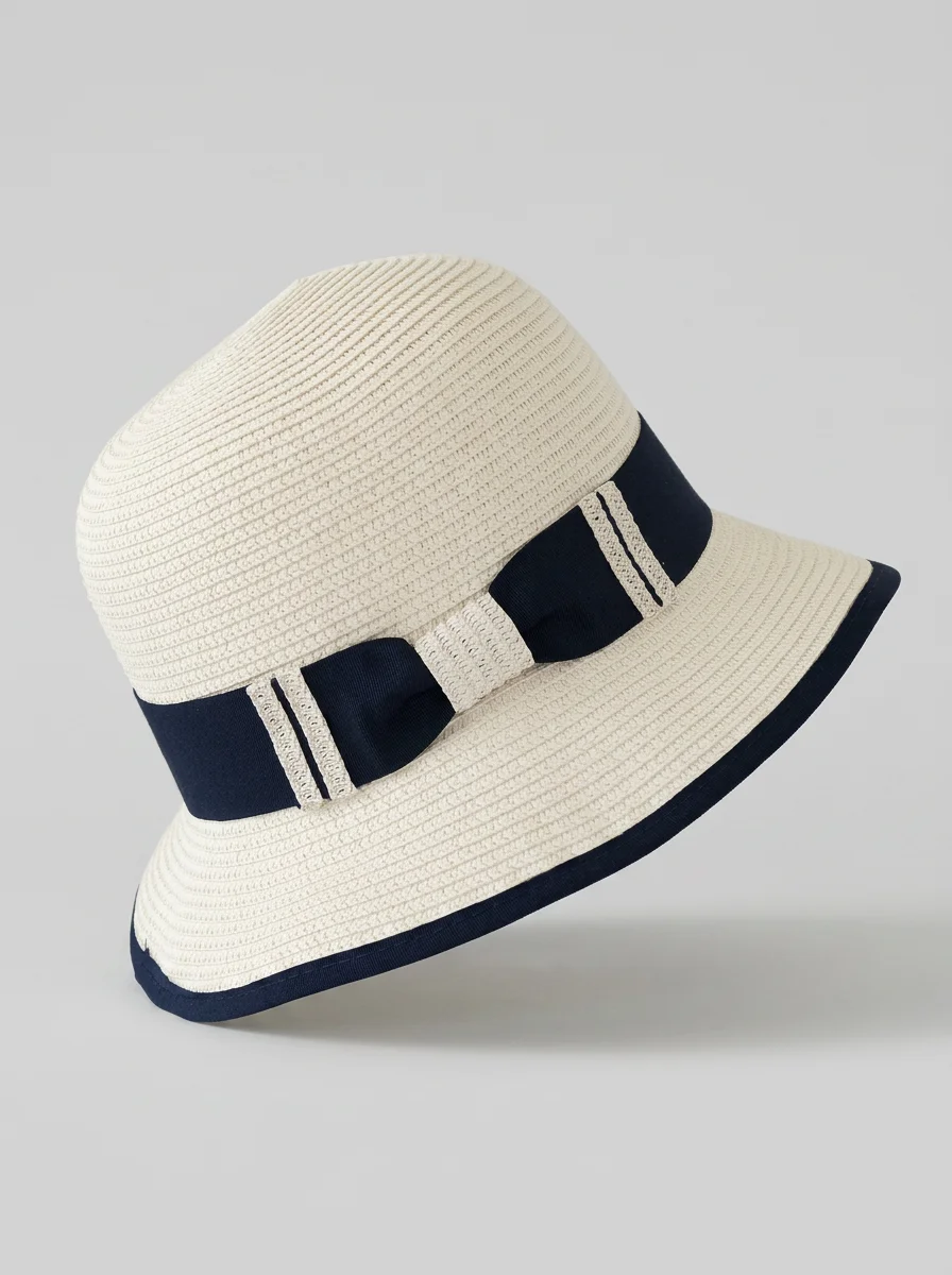 Chapeau cloche paille de cellulose femme silhouette rétro ajustable - Vue 10 - Chapeau cloche