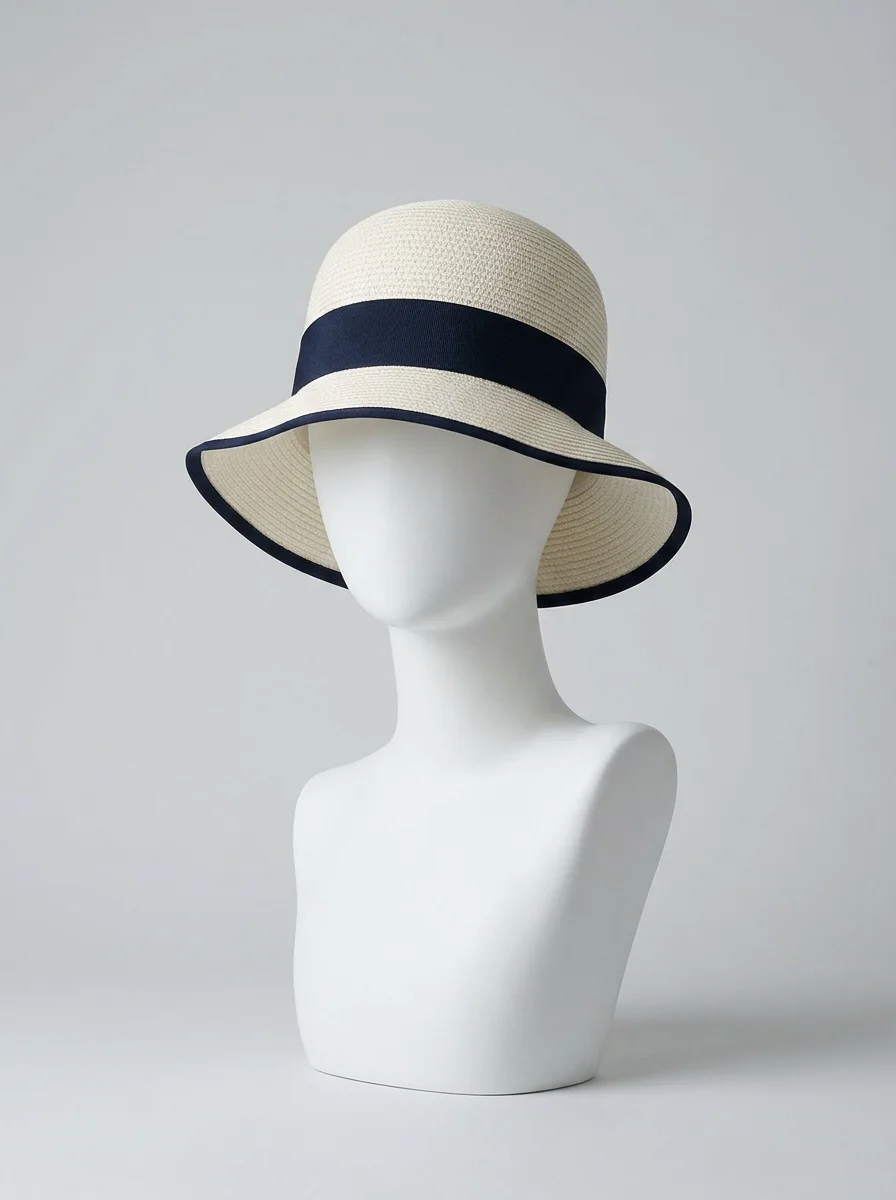 Chapeau cloche paille de cellulose femme silhouette rétro ajustable - Vue 11 - Chapeau cloche